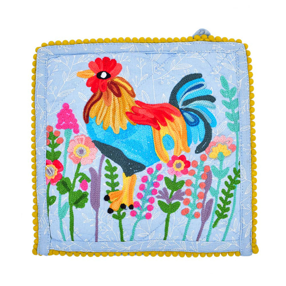 Rooster In Wildernes Pot Holder 8X8