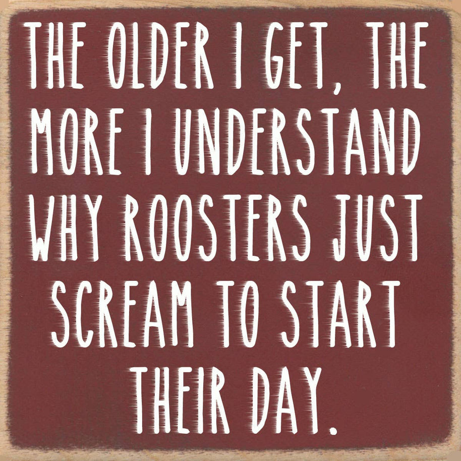 Roosters Wood Sign