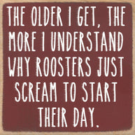 Roosters Wood Sign