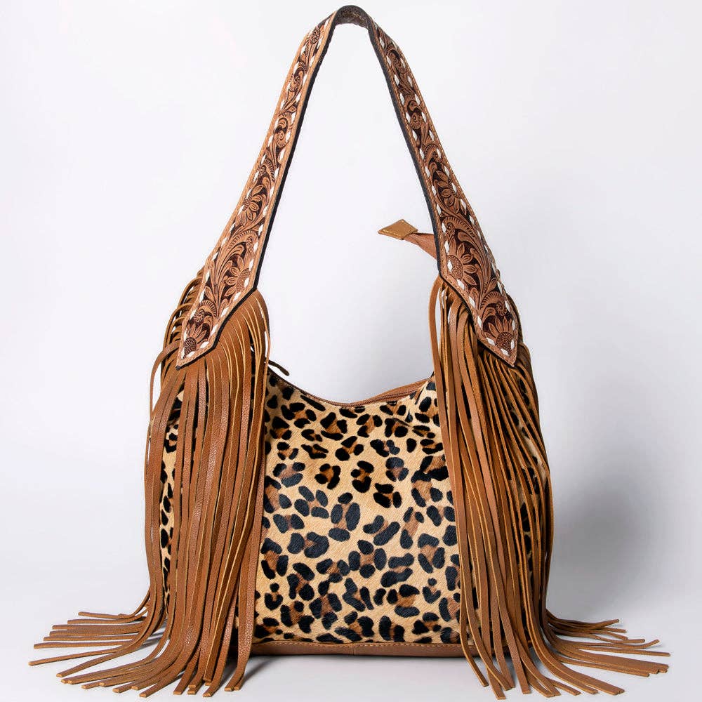 Leopard and Leather Hobo Bag