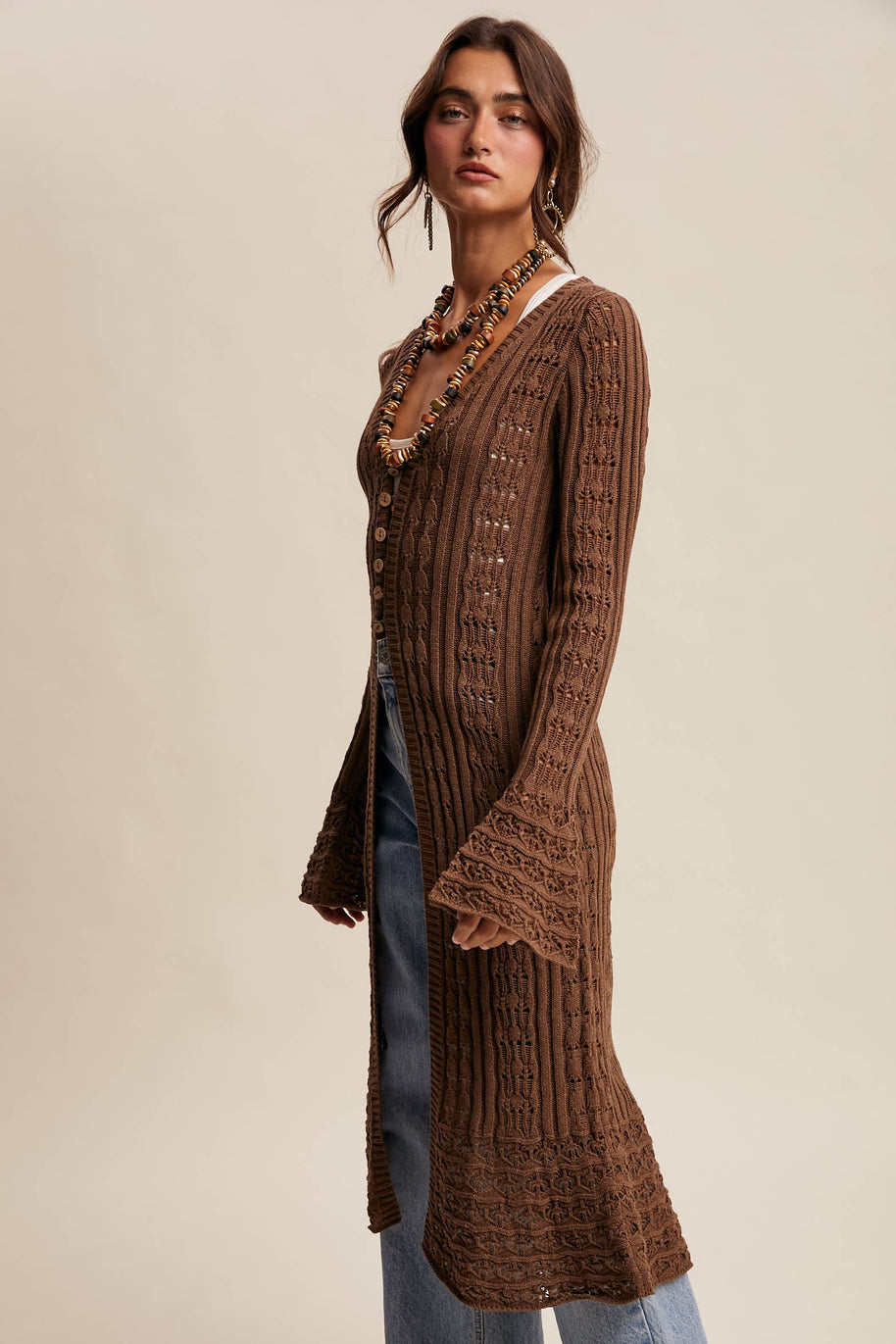 Crochet Longline Cardigan / Duster