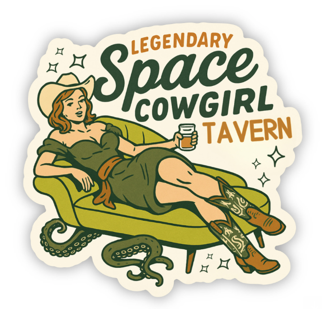 Space Cowgirl Tavern Sticker 