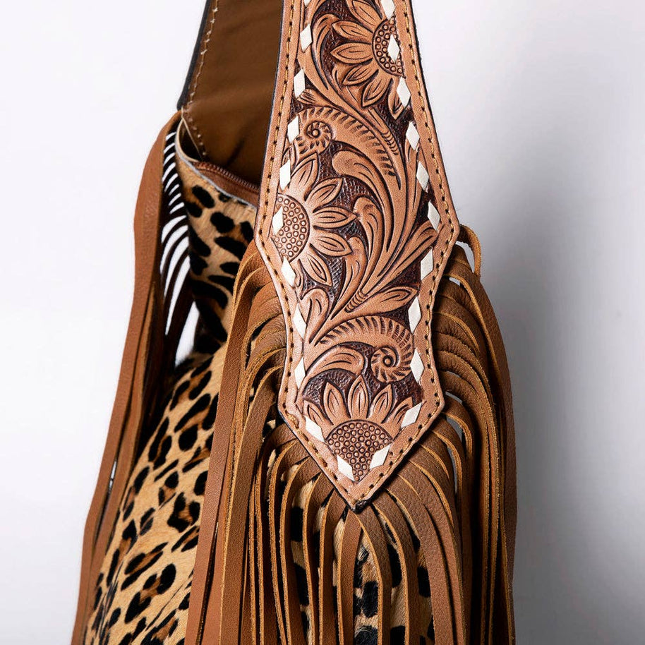 Leopard and Leather Hobo Bag