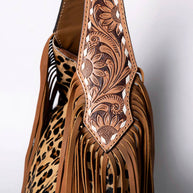 Leopard and Leather Hobo Bag