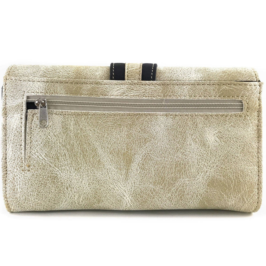 Western Shine Belt Buckle Crossbody Wallet