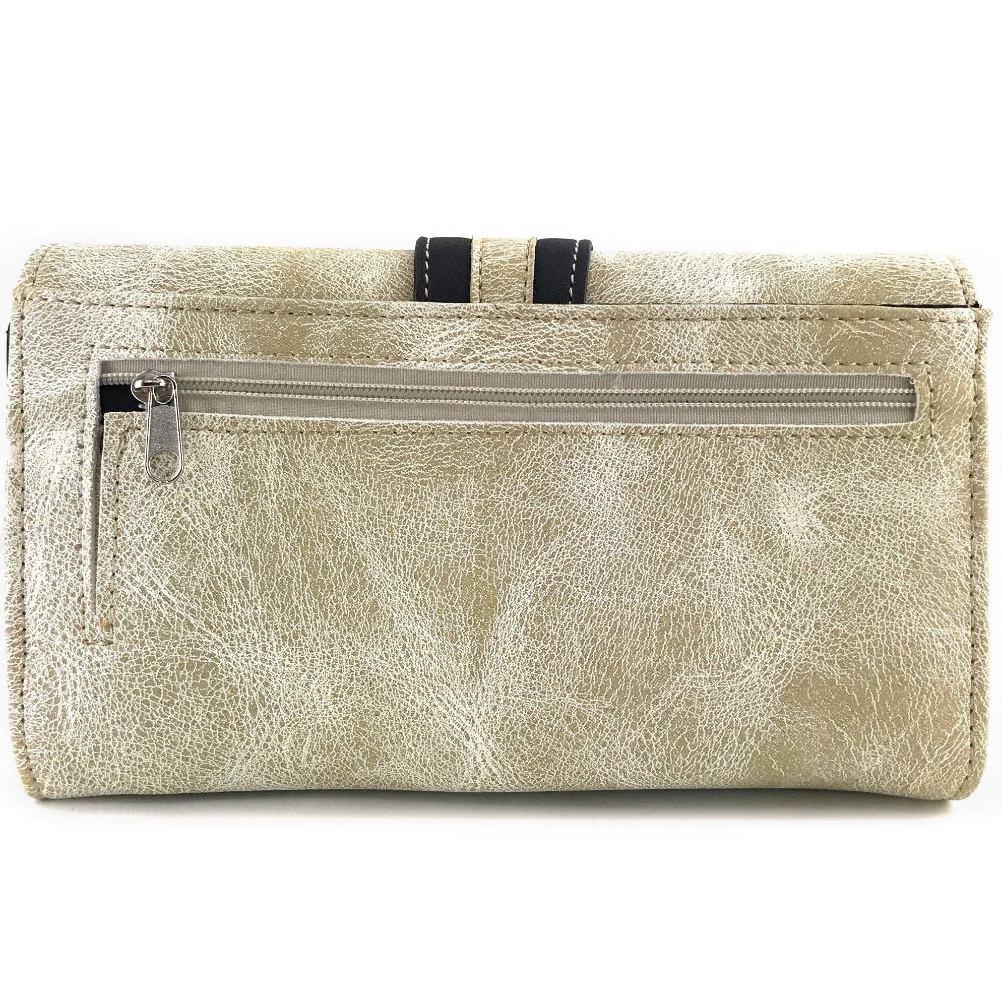 Western Shine Belt Buckle Crossbody Wallet