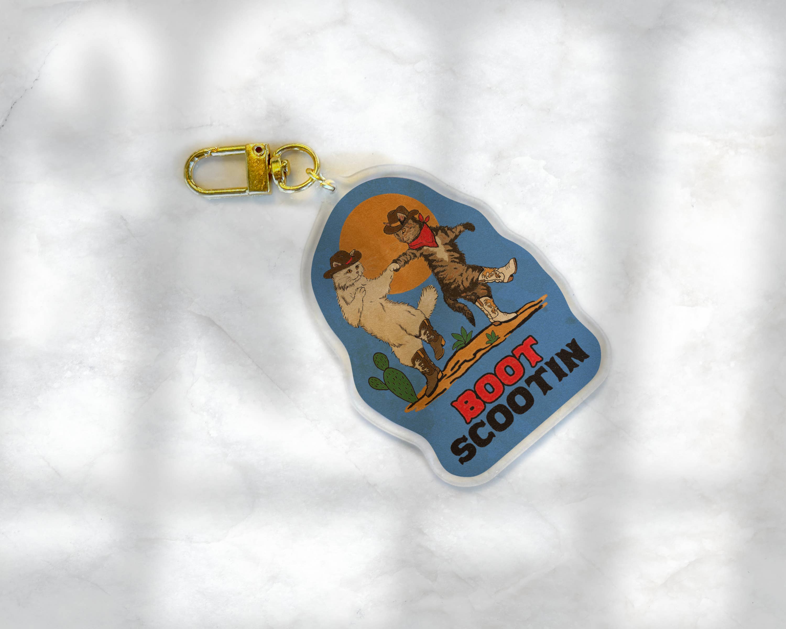 Boot Scootin Kitties Keychain/ Bag Accessory