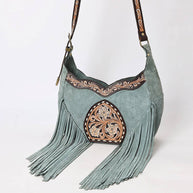 Western Leather Hobo Bag Hand Tooled