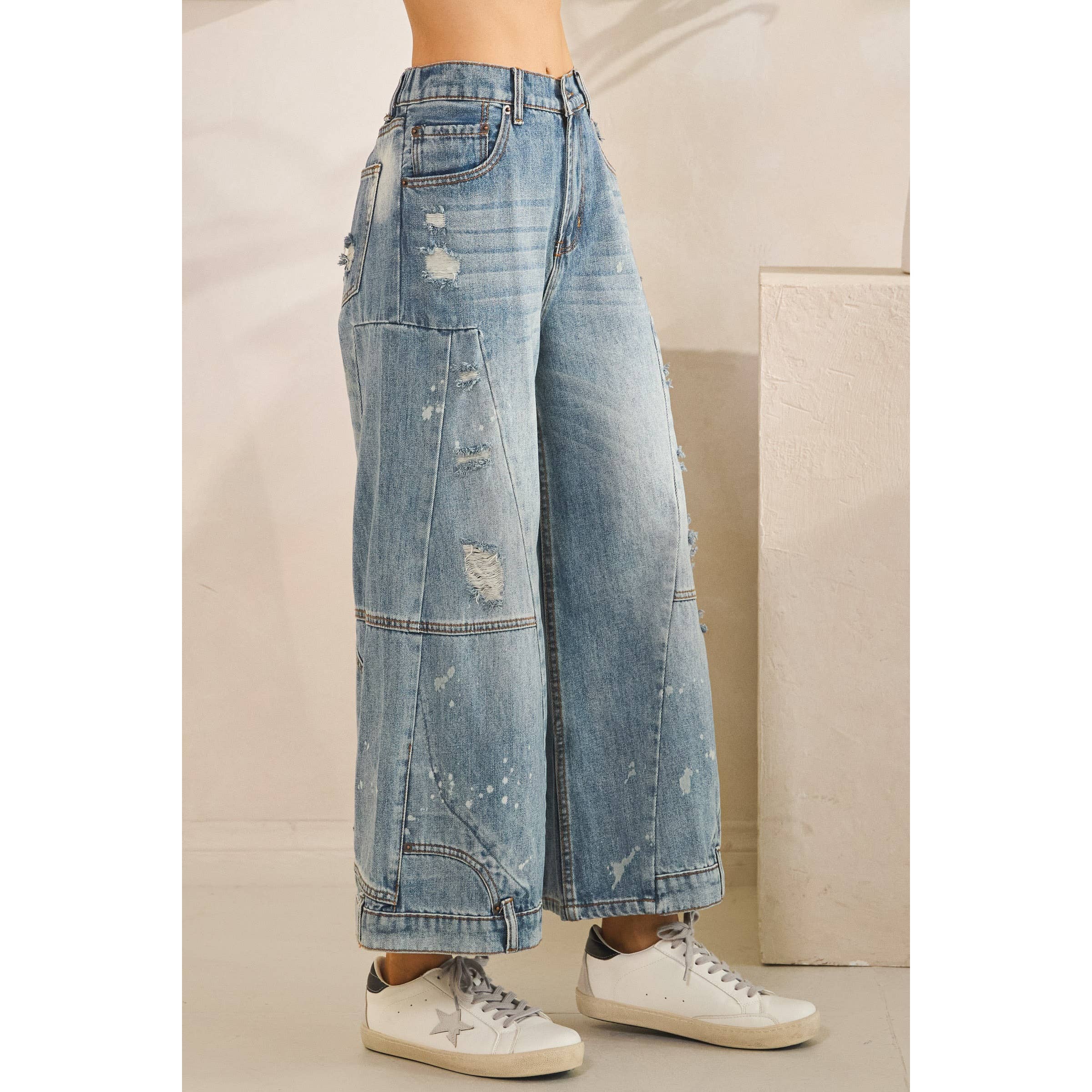 Upside Down Capri Jeans