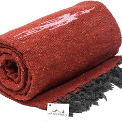 Rust Red Baja Thunderbird Mexican Blanket