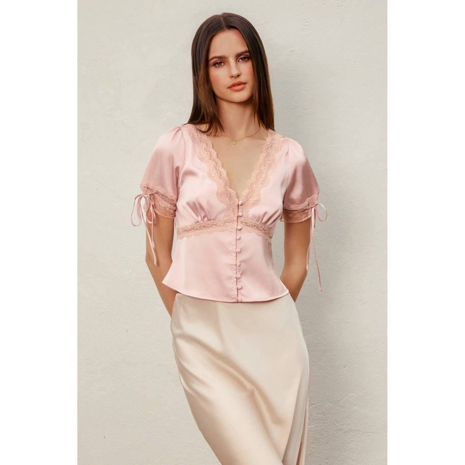 Satin & Lace Blouse