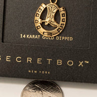 Secret Box Gold Dipped Secret Box Cowboy Boot Necklace