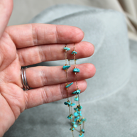 Turquoise Fedora and Cowboy Hat Chain