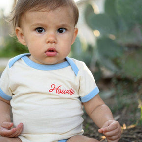 Howdy Vintage Ringer Onesie