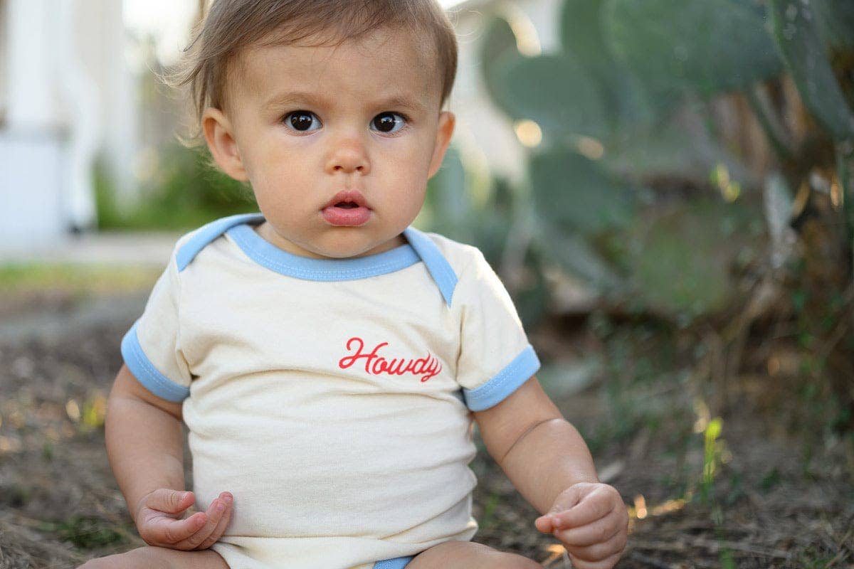 Howdy Vintage Ringer Onesie