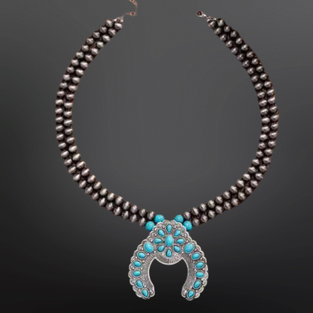 Western Navajo Inspired Pearl Squash Blossom