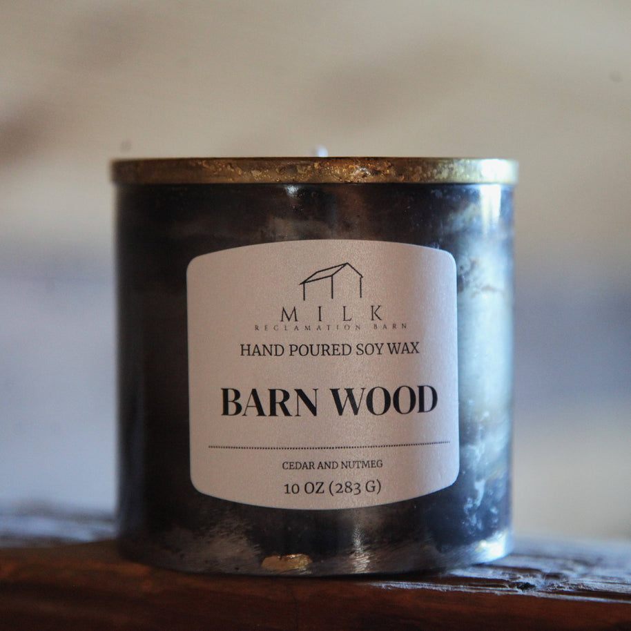 Rustic Barn Metal Candle - 10 oz: Santal & Rosewood