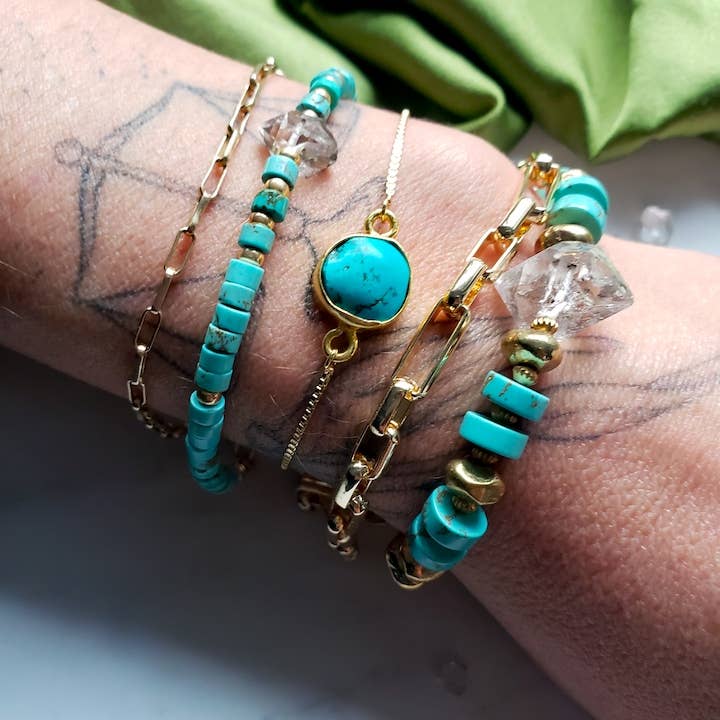 North Star Turquoise Herkimer Bracelet