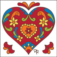 Talavera Heart Tile (8574)