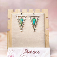 Sterling Triad Stone Earrings