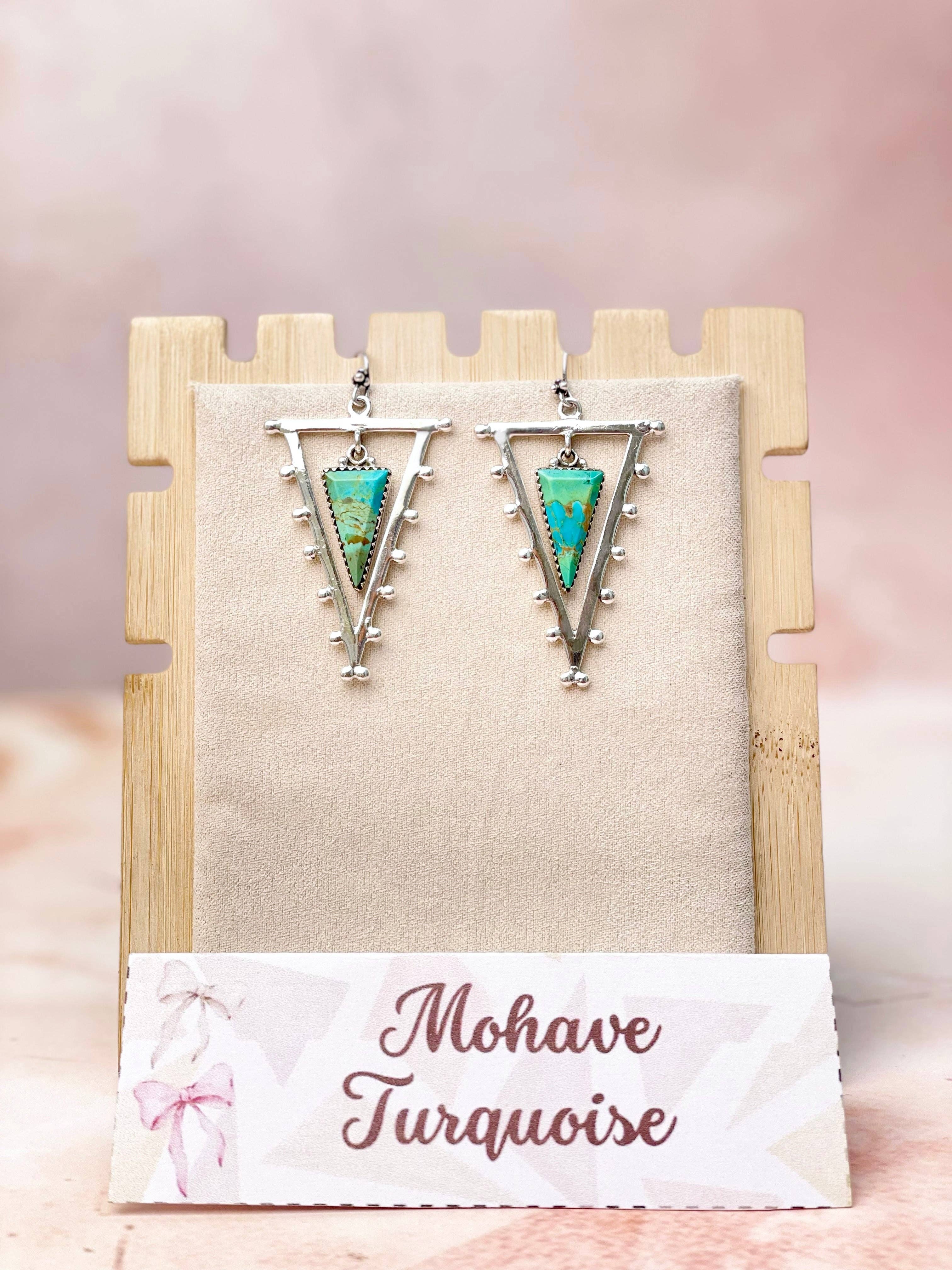 Sterling Triad Stone Earrings
