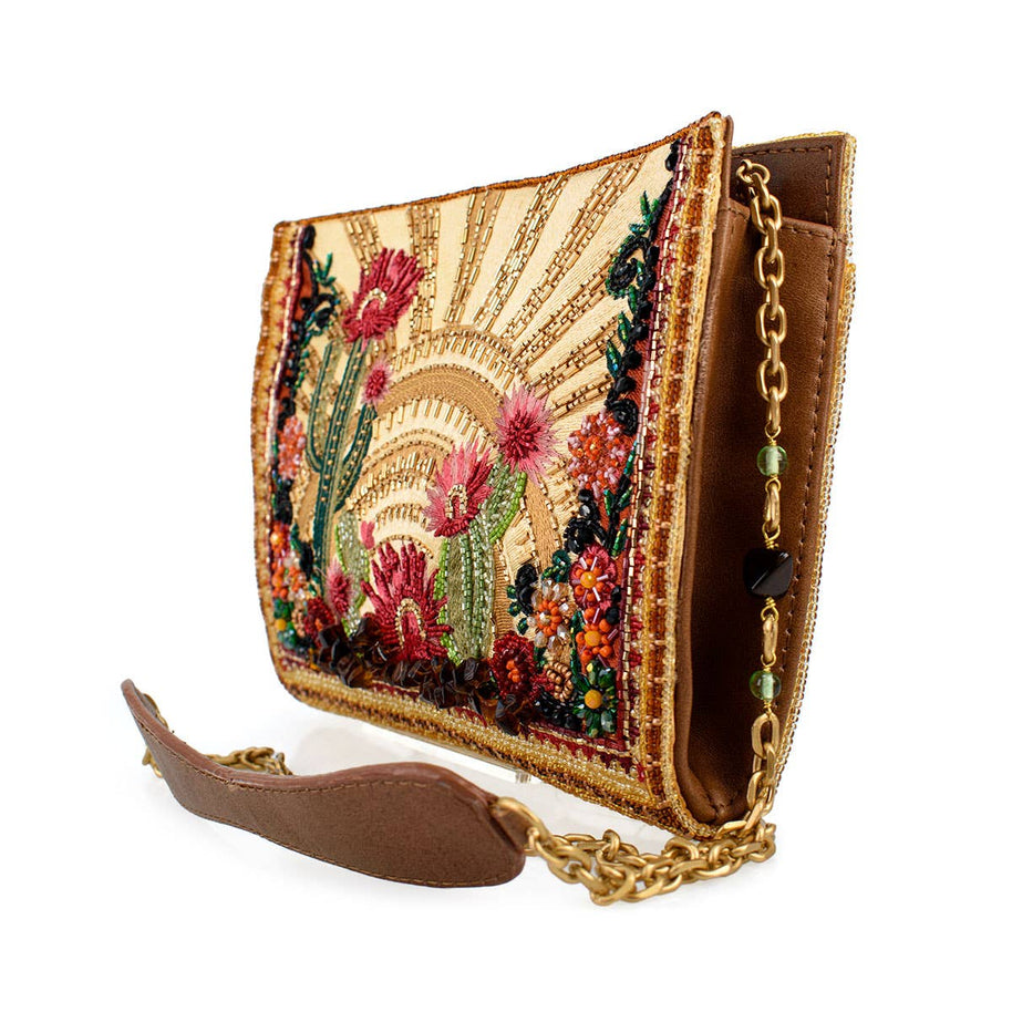 Beaded Cactus and Floral Crossbody