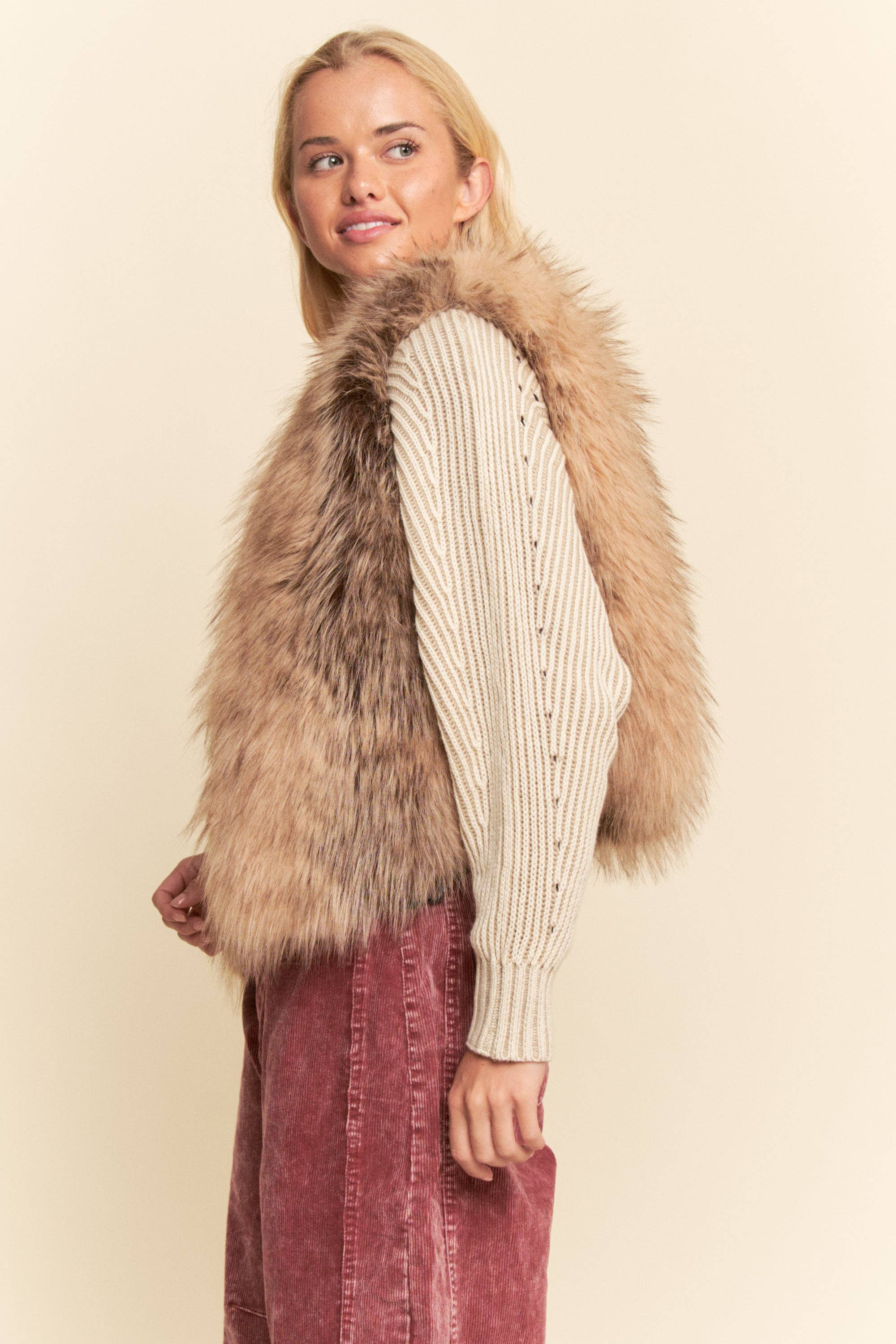 Faux Fur Layering Vest