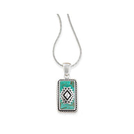 Sterling & Turquoise Southwest Overlay Pendant