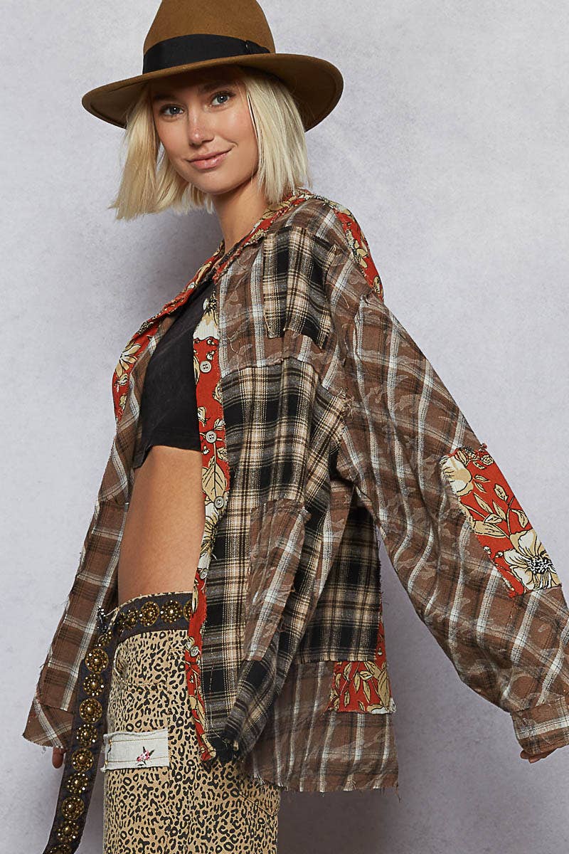 Vintage Washed Plaid Shirt