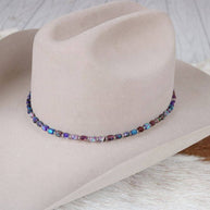 Chunky Purple Stone Hat Band - Aether