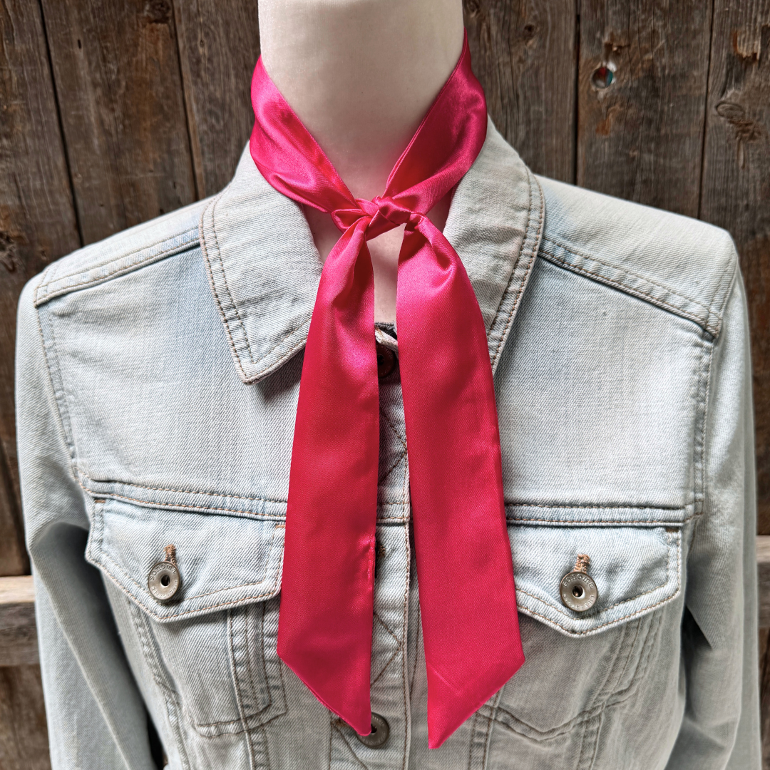 Hot Pink Western Skinny Mini Wild Rag  / Cowgirl Necktie #TW309