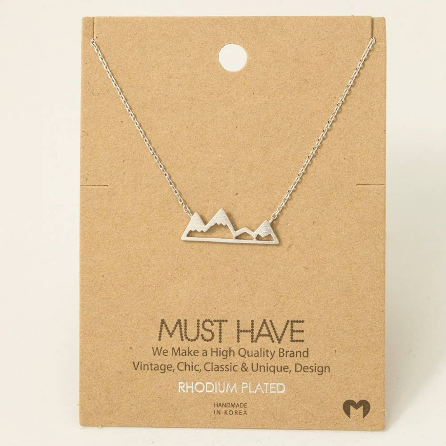 Mountain Cutout Pendant Necklace