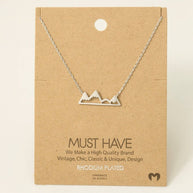 Mountain Cutout Pendant Necklace
