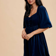 Sweetheart Velvet Mini Dress