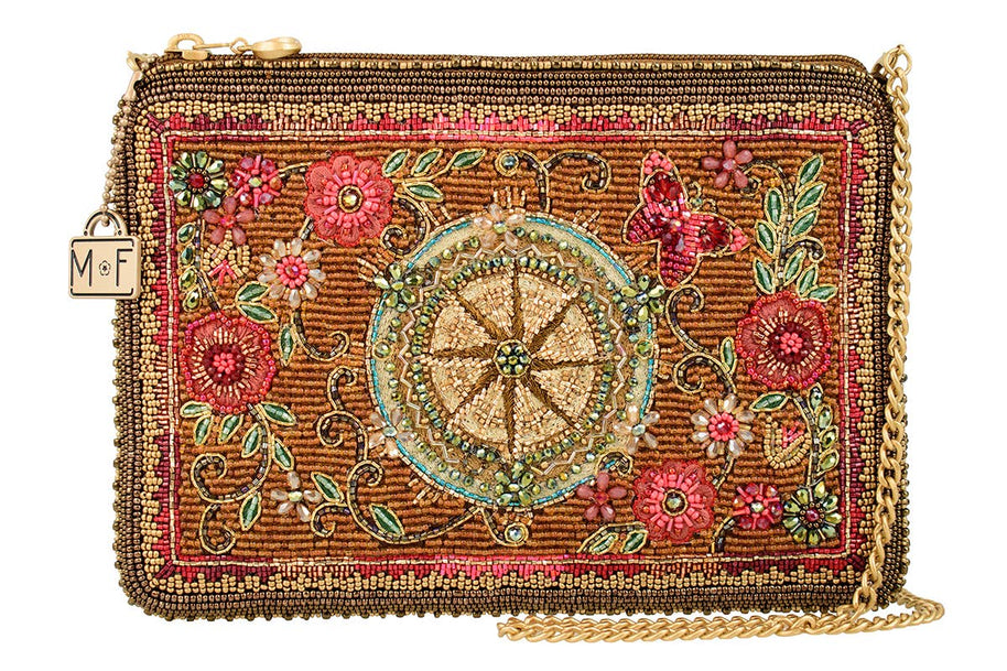 Rose & Pink Time Traveler Beaded Mini Crossbody