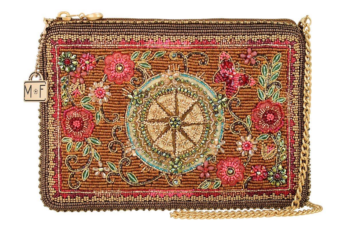 Rose & Pink Time Traveler Beaded Mini Crossbody