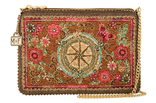 Rose & Pink Time Traveler Beaded Mini Crossbody