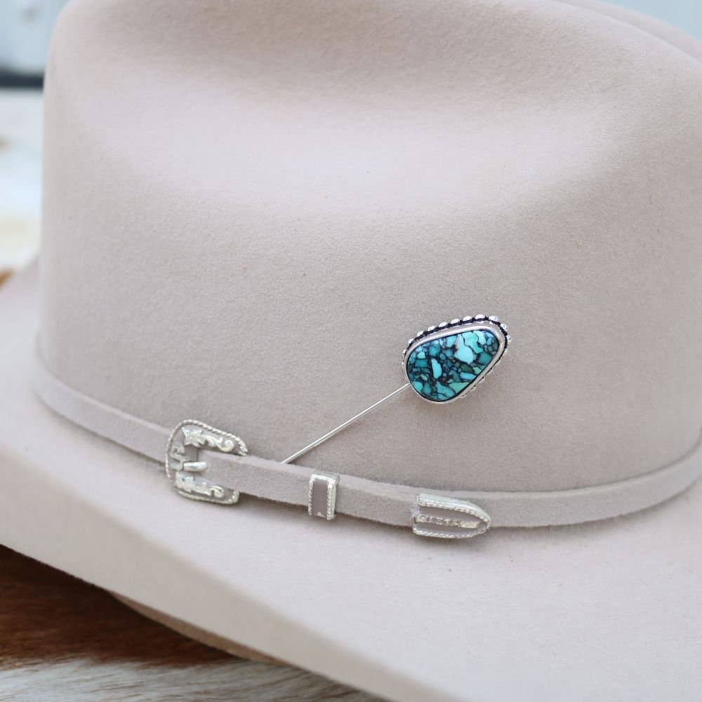 Blue Matrix Hat Pin