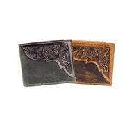 Leather Bifold Tooled Wallet