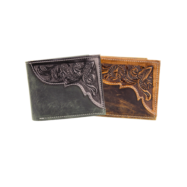 Leather Bifold Tooled Wallet
