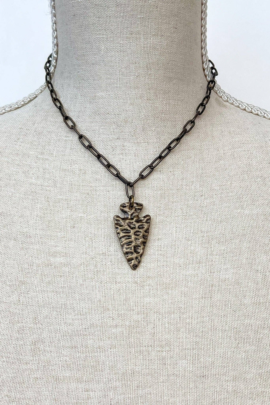 Girl Power Necklace in Bronze