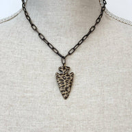 Girl Power Necklace in Bronze