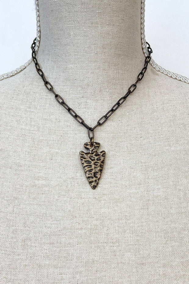 Girl Power Necklace in Bronze