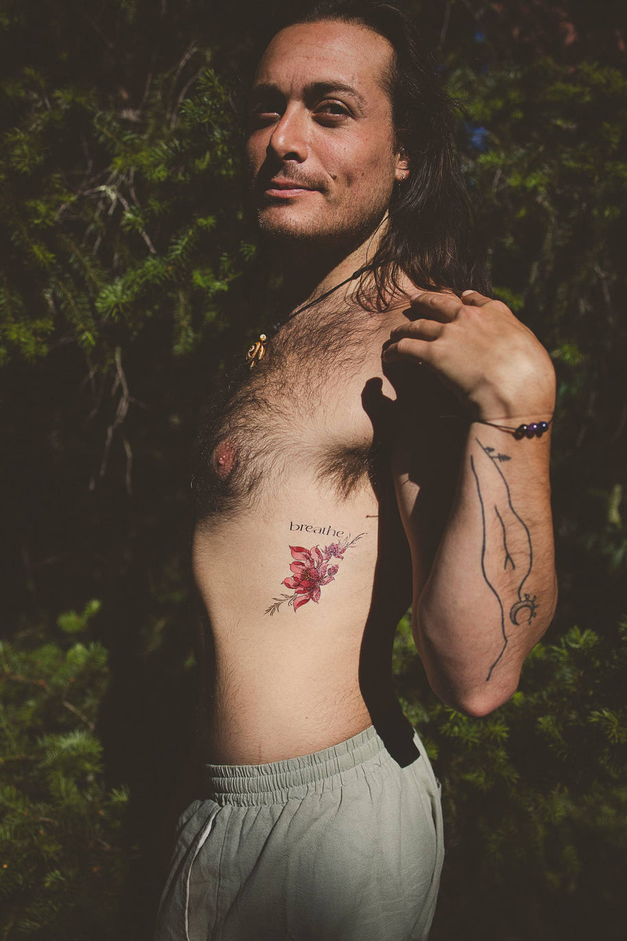 Tiny Intentions Breathe Lotus Tattoo