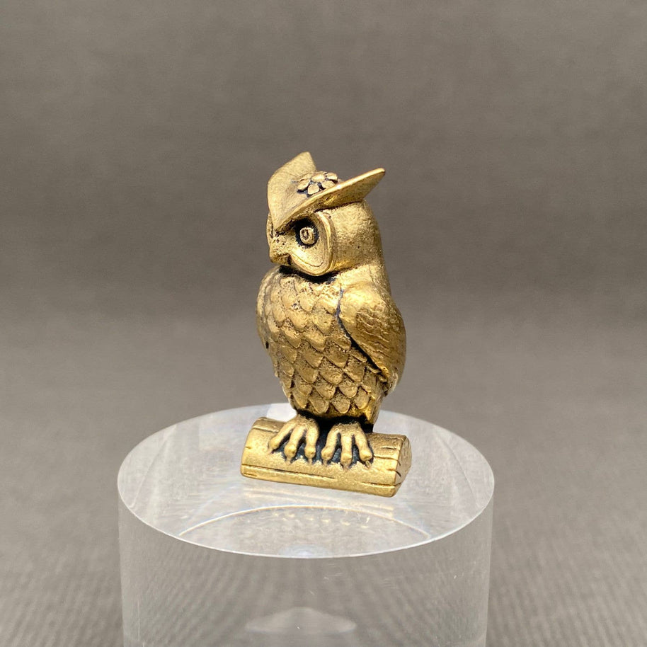 Owl Brass Figurine