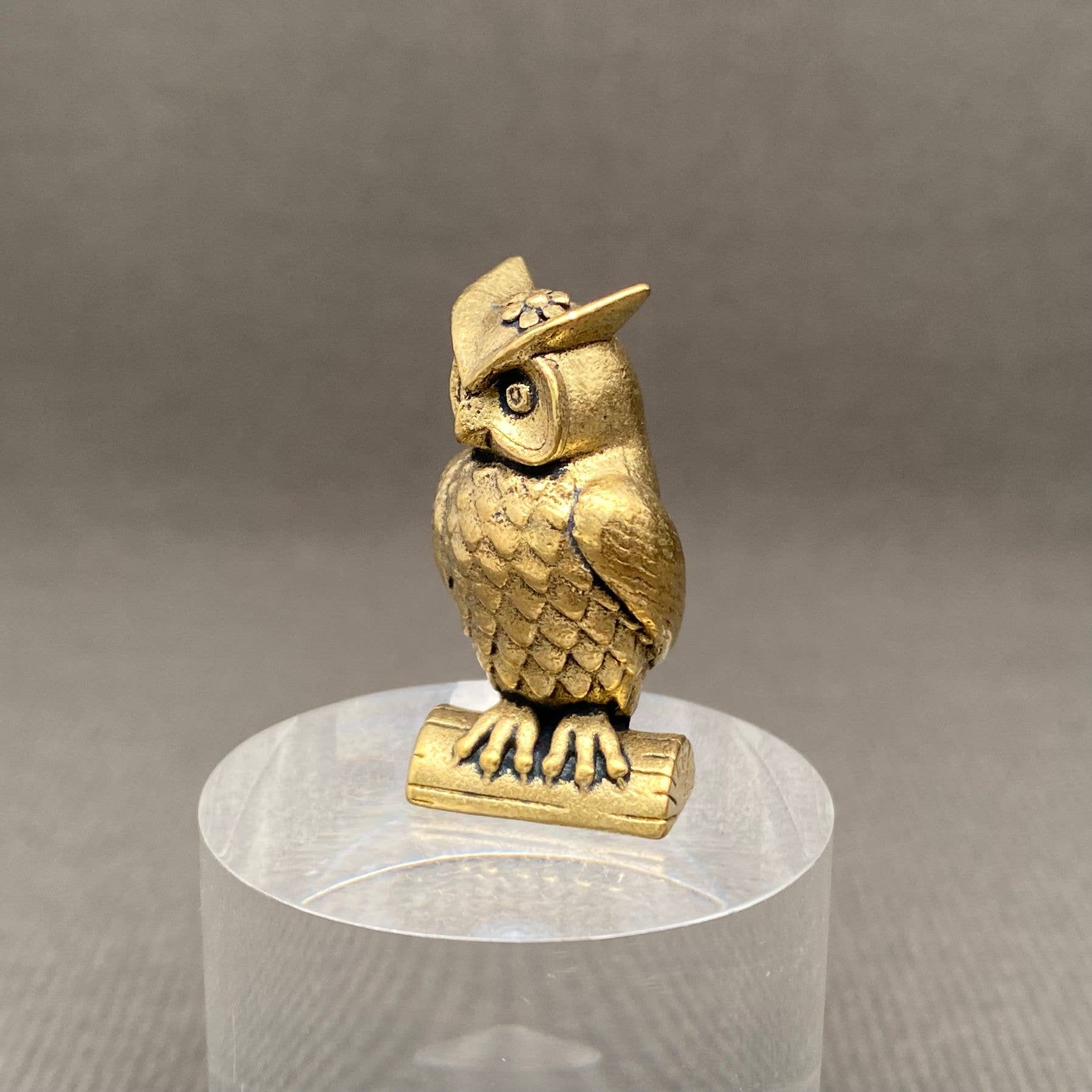 Owl Brass Figurine