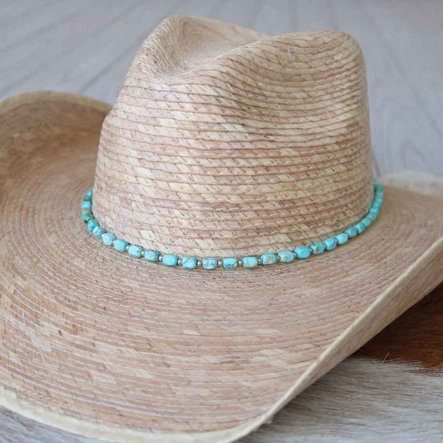 Chunky Turquoise Stone Hat Band - West