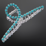 Faux Turquoise Claw Clip -