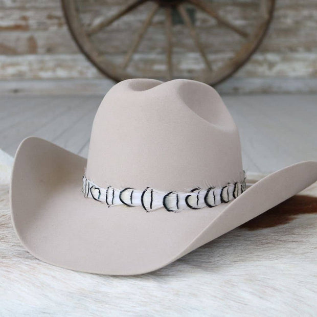 White Feather Hat Band - Luna