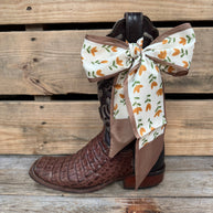 Tan and Cream Western Skinny Mini Wild Rag  / Cowgirl Necktie #TW103